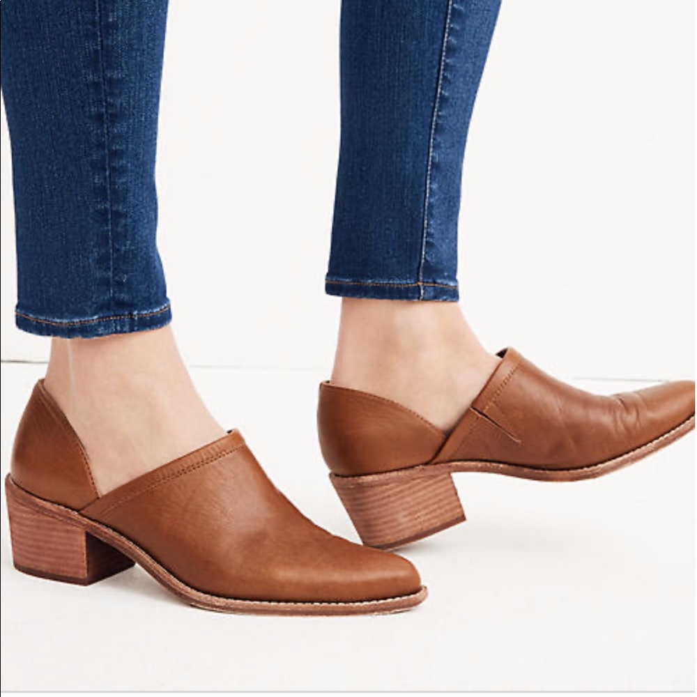 Madewell Brady Brown Leather Bootie sz 7
